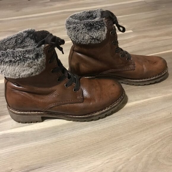 Pajar Ladies Brown Leather Boots Size 39 - Picture 5 of 6